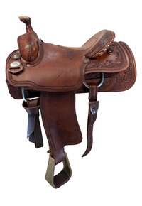 15.5Inch Used Courts Saddlery Ranch Saddle Wide Tree 8165
