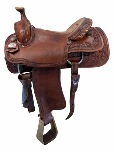 15.5Inch Used Courts Saddlery Ranch Saddle Wide Tree 8165