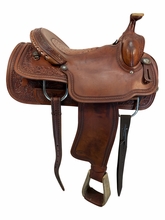 15.5Inch Used Courts Saddlery Ranch Saddle Wide Tree 8165