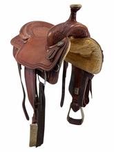 15.5Inch Used Courts Saddlery Ranch Saddle Wide Tree 8165