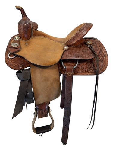 15.5Inch Used Cox Performance Horses Barrel Saddle Medium Tree