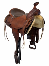 15.5Inch Used Crate Mule Trail Saddle Medium Tree 4272