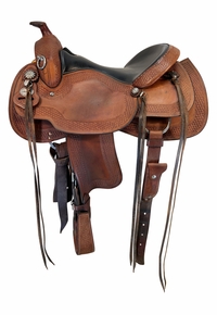 15.5Inch Used Crates Tooled Reining Saddle 4521