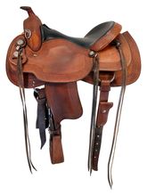 SOLD 2025/09/04 15.5Inch Used Crates Tooled Reining Saddle 4521