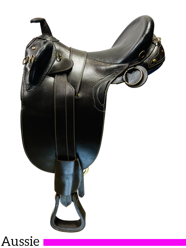 15.5Inch Used Custom Australian Saddle *Free Shipping*