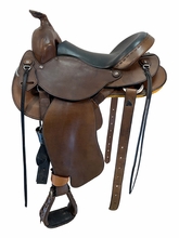 15.5Inch Used Custom Trail Saddle Wide Tree