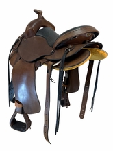 15.5Inch Used Custom Trail Saddle Wide Tree