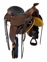 15.5Inch Used Custom Trail Saddle Wide Tree