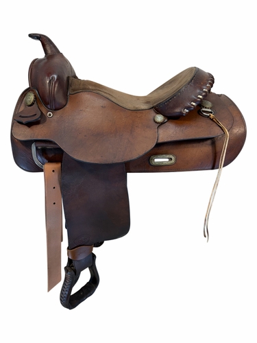 15.5Inch Used Custom Trail Saddle Wide Tree