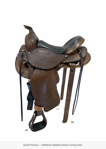15.5Inch Used Custom Trail Saddle Wide Tree