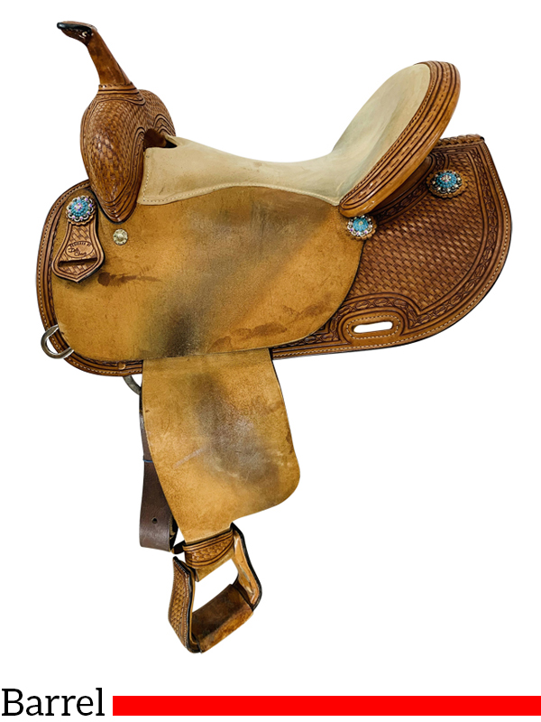 PRICE REDUCED! 15.5Inch Used Dale Chavez Barrel Saddle *Free Shipping*