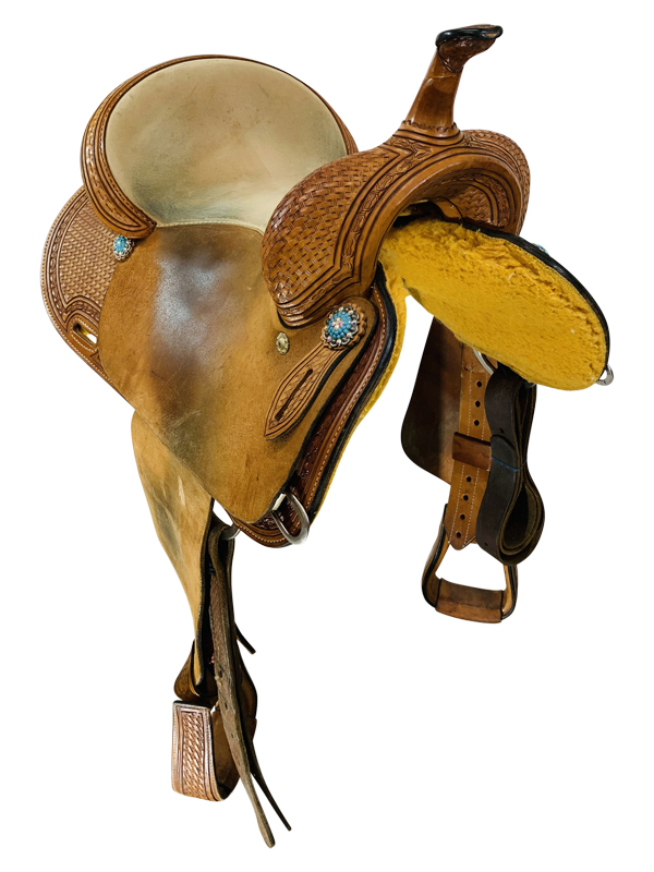 PRICE REDUCED! 15.5Inch Used Dale Chavez Barrel Saddle *Free Shipping*