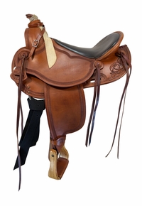 15.5Inch Used DP Saddlery All Around Saddle Wide Tree