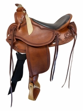 15.5Inch Used DP Saddlery All Around Saddle Wide Tree