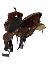 15.5Inch Used Horse Tack World by Circle Y Treeless Barrel Saddle Wide Tree 5198