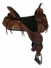 15.5Inch Used Horse Tack World by Circle Y Treeless Barrel Saddle Wide Tree 5198