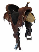 15.5Inch Used Horse Tack World by Circle Y Treeless Barrel Saddle Wide Tree 5198