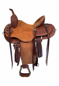 15.5Inch Used HR Hud Roberts Mule Trail Saddle