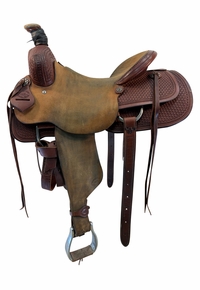 15.5Inch Used HR Hud Roberts Ranch Cutter Saddle Wide Tree