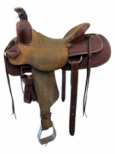 15.5Inch Used HR Hud Roberts Ranch Cutter Saddle Wide Tree