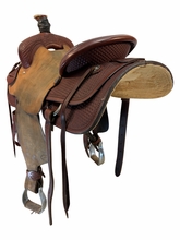 15.5Inch Used HR Hud Roberts Ranch Cutter Saddle Wide Tree