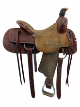15.5Inch Used HR Hud Roberts Ranch Cutter Saddle Wide Tree