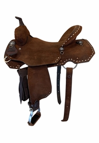 15.5Inch Used HR Saddlery Barrel Saddle Wide Tree