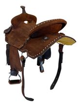 15.5Inch Used HR Saddlery Barrel Saddle Wide Tree