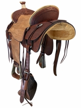 15.5Inch Used HR Saddlery Ranch Saddle Wide Tree 760