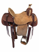 15.5Inch Used HR Saddlery Ranch Saddle Wide Tree 760