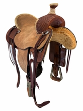 15.5Inch Used HR Saddlery Ranch Saddle Wide Tree 760