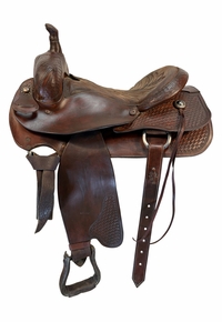 15.5Inch Used Less Ertman Cutting Saddle Medium Tree