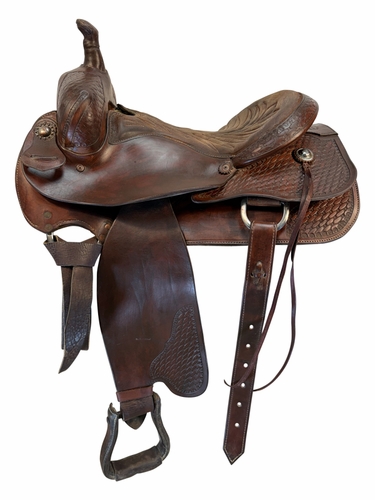 15.5Inch Used Less Ertman Cutting Saddle Medium Tree