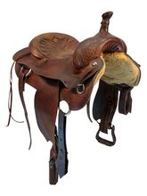 15.5Inch Used Less Ertman Cutting Saddle Medium Tree