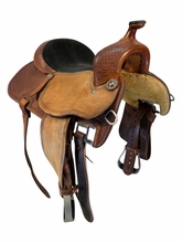 15.5Inch Used Martin Saddlery Barrel Saddle Medium Tree Sherry Cervi