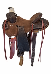 15.5Inch Used Matt Crazier Custom Ranch Saddle Medium Tree