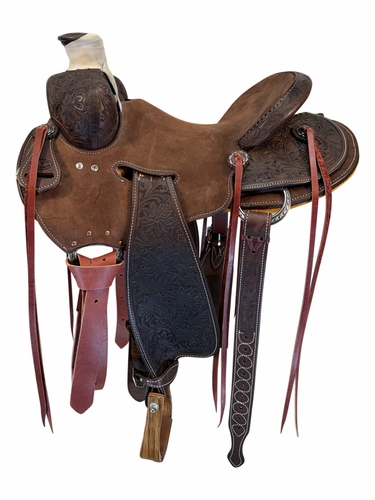 15.5Inch Used Matt Crazier Custom Ranch Saddle Medium Tree