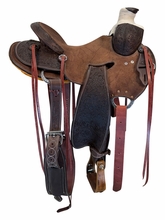 15.5Inch Used Matt Crazier Custom Ranch Saddle Medium Tree
