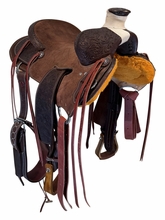 15.5Inch Used Matt Crazier Custom Ranch Saddle Medium Tree