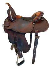 15.5Inch Used Panther Canyon Deb Sibley Treeless Barrel Saddle Medium Tree