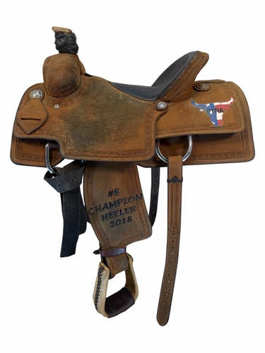 15.5Inch Used Scott Thomas Roping Saddle Medium Tree