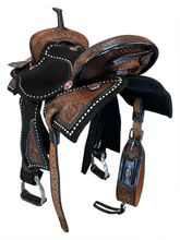 SOLD 2025/08/02  15.5Inch Used Seven Saddles Barrel Saddle N-1098