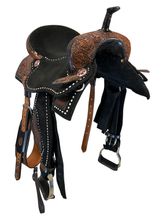 SOLD 2025/08/02  15.5Inch Used Seven Saddles Barrel Saddle N-1098