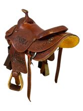 PRICE REDUCED! 15.5Inch Used Teskeys Trophy Reining Saddle *Free Shipping*