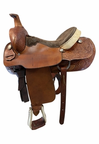 15.5Inch Used Tex Tan Roping Saddle Medium Tree