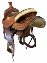 15.5Inch Used Tex Tan Roping Saddle Medium Tree