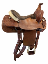 15.5Inch Used Tex Tan Roping Saddle Medium Tree