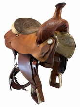 15.5Inch Used Tex Tan Roping Saddle Medium Tree