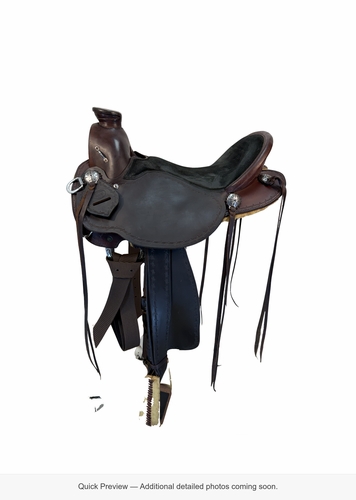 15.5Inch Used TL Overbey Wade Ranch Saddle Medium Tree