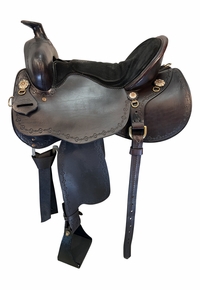15.5Inch Used Tucker Black Mountain Gaited Trail Saddle 261